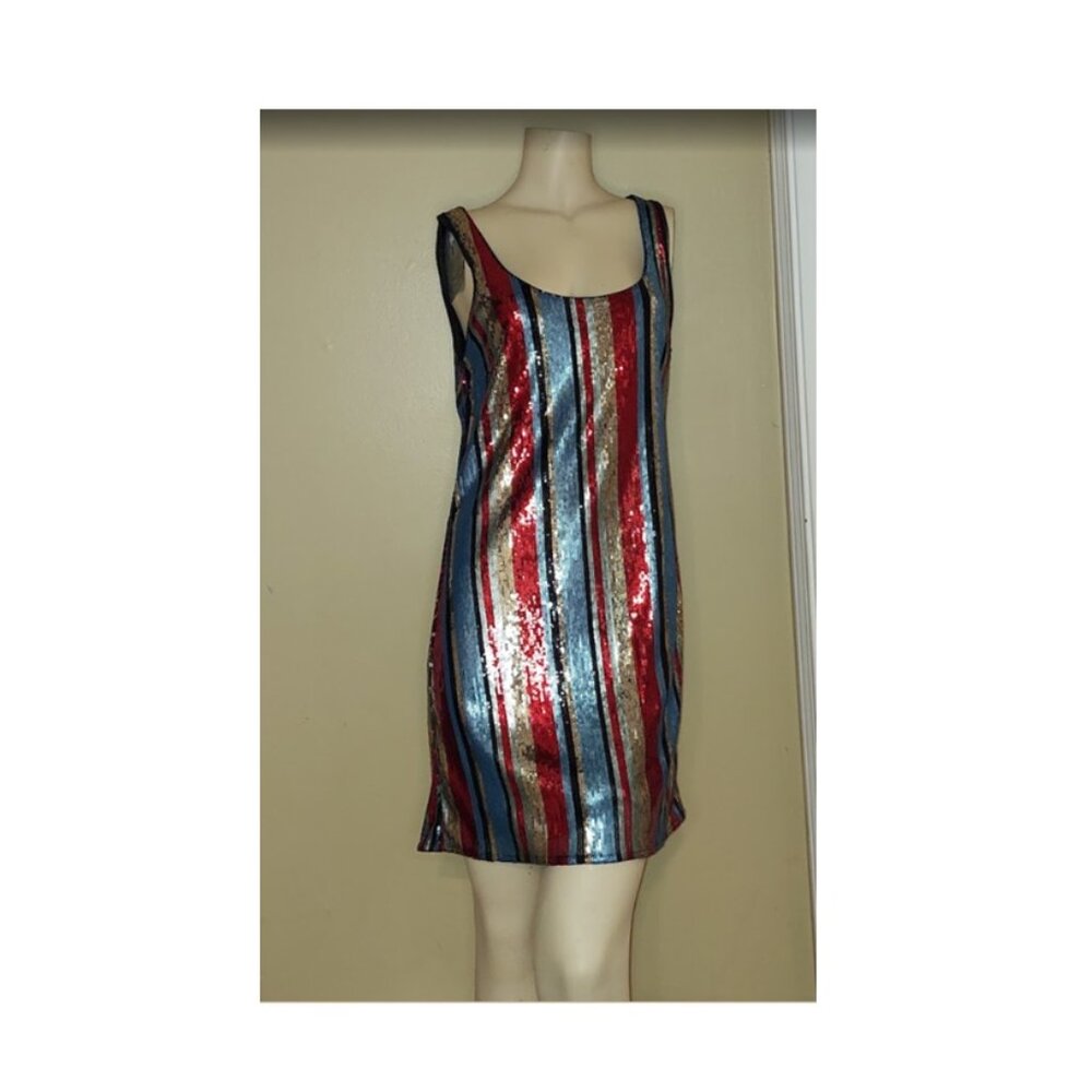 Heartloom Sequin Striped Party / Cocktail / Evening Dress - Never Worn
